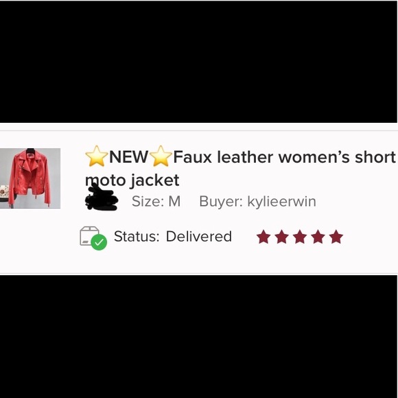 ☘️SALE- last 1☘️Vegan leather short moto jacket - Picture 3 of 9